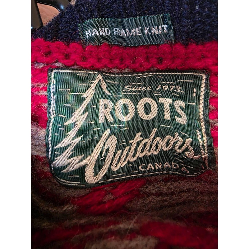 Roots Outdoors Canadian 100% Wool Mens Medium Fair Isle Crew Neck Sweater - Picture 5 of 7